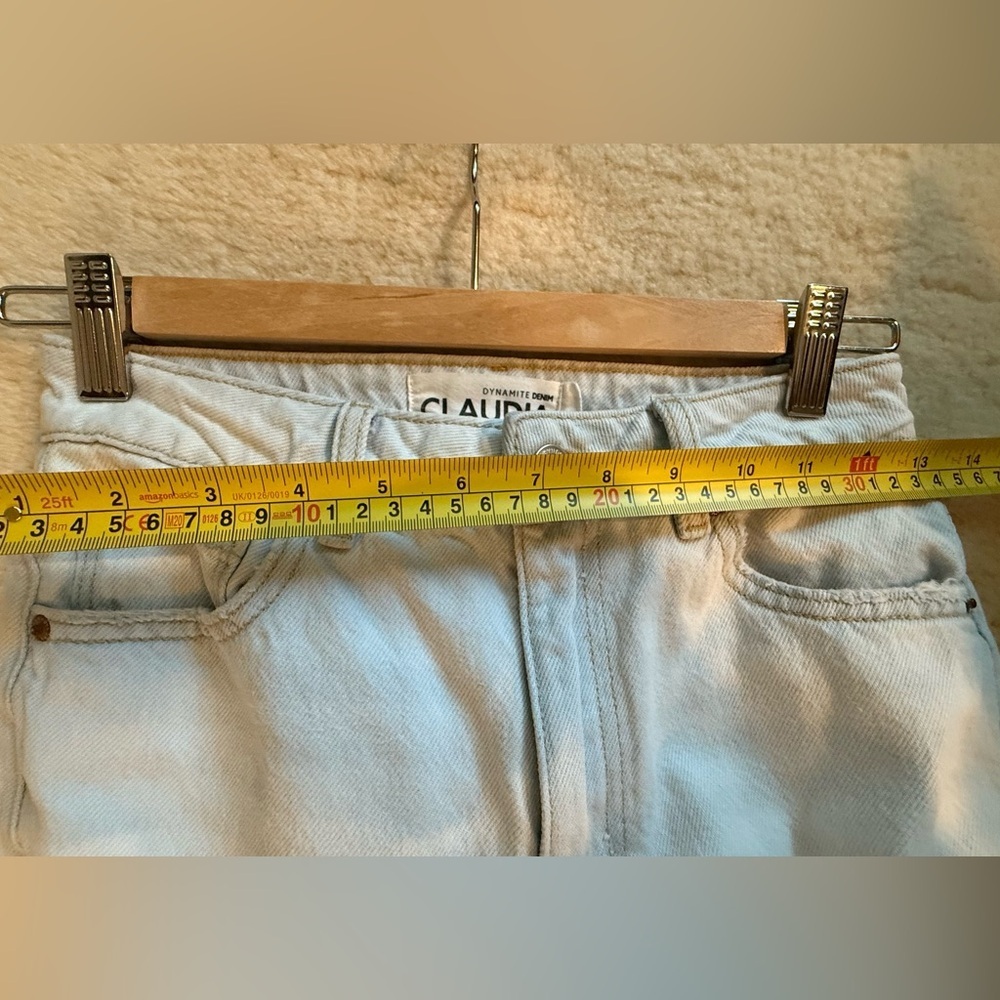 Dynamite Claudia mom Straight Leg Jeans High-Waisted Vintage inspired light blue - Picture 3 of 12